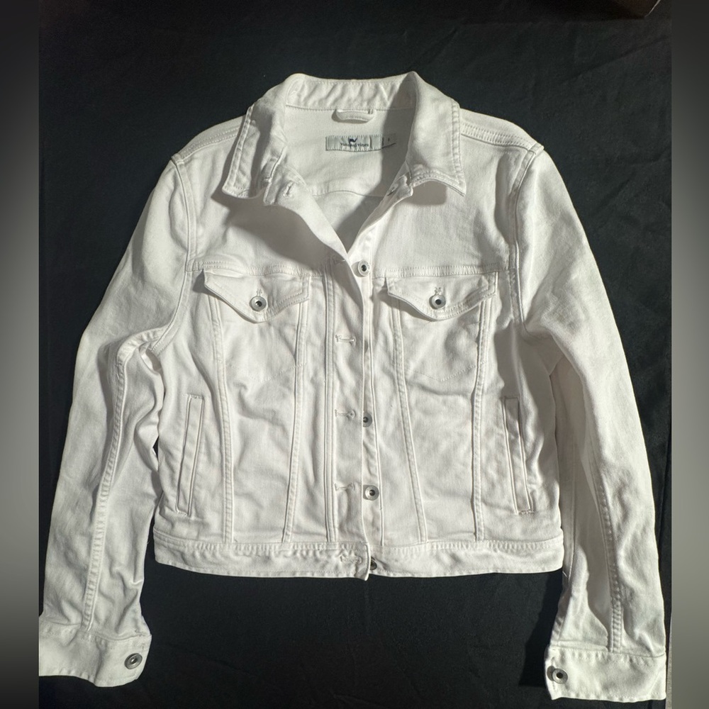 Vineyard Vines White Denim Jacket - Small